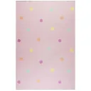 Livone Kinderteppich waschbar rosa Punkte bunt, Teppichgrösse: 140 x 190 cm
