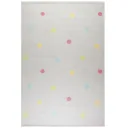 Livone Kinderteppich waschbar silber grau Punkte bunt, Teppichgrösse: 140 x 190 cm