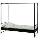 WOOOD Metall Himmelbett schwarz 90 x200