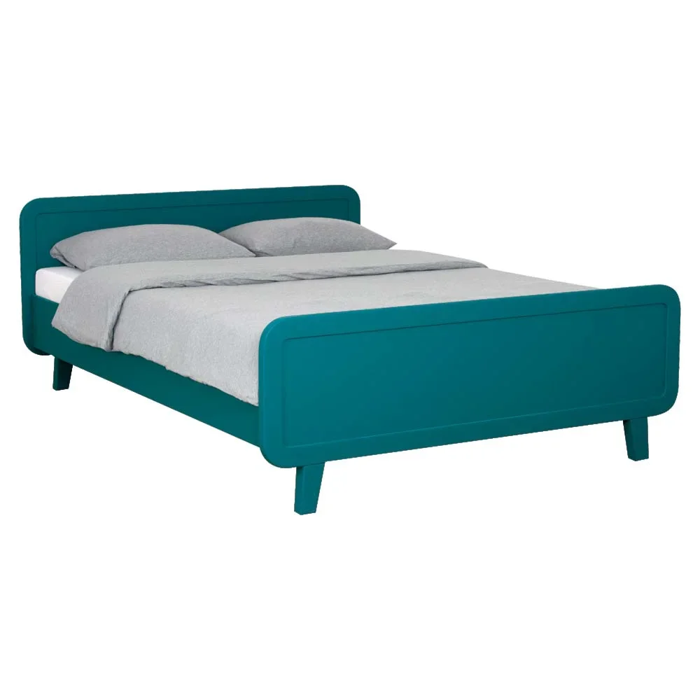 Laurette Kinderbett / Doppelbett "Le Lit Rond" 140 x 200 cm, Farbe: bleu canard