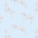 Little Sanderson Abracazoo Tapete Blumen Pferde hellblau