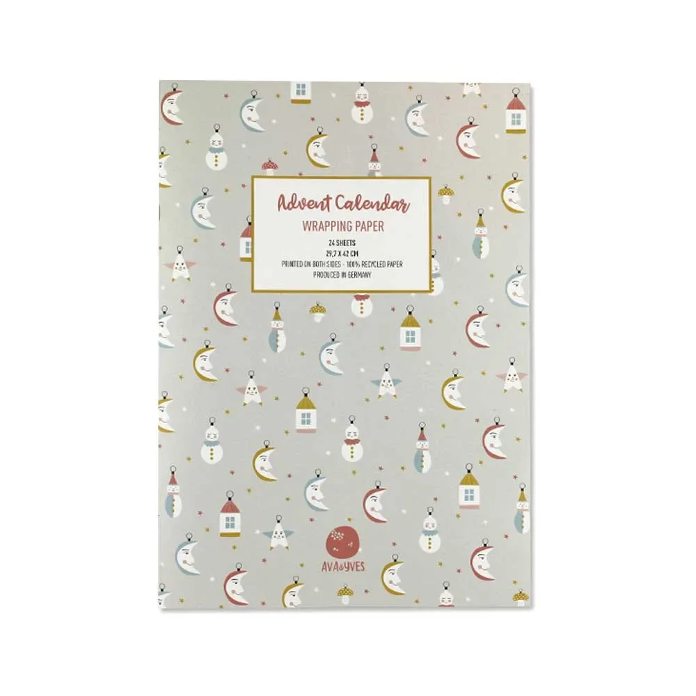 Ava & Yves Geschenkpapier Adventskalender Weihnachtstraum