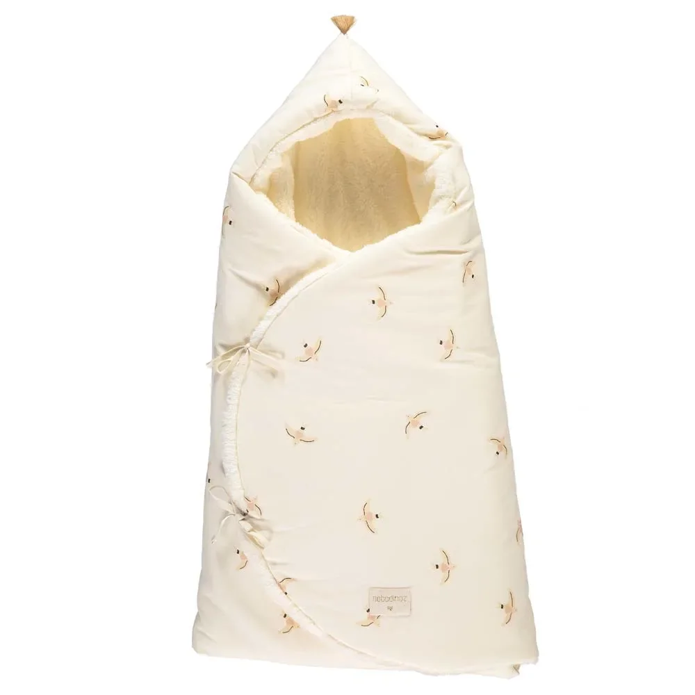 Nobodinoz Kinderwagen Sack "Cosy" Haiku Vögel
