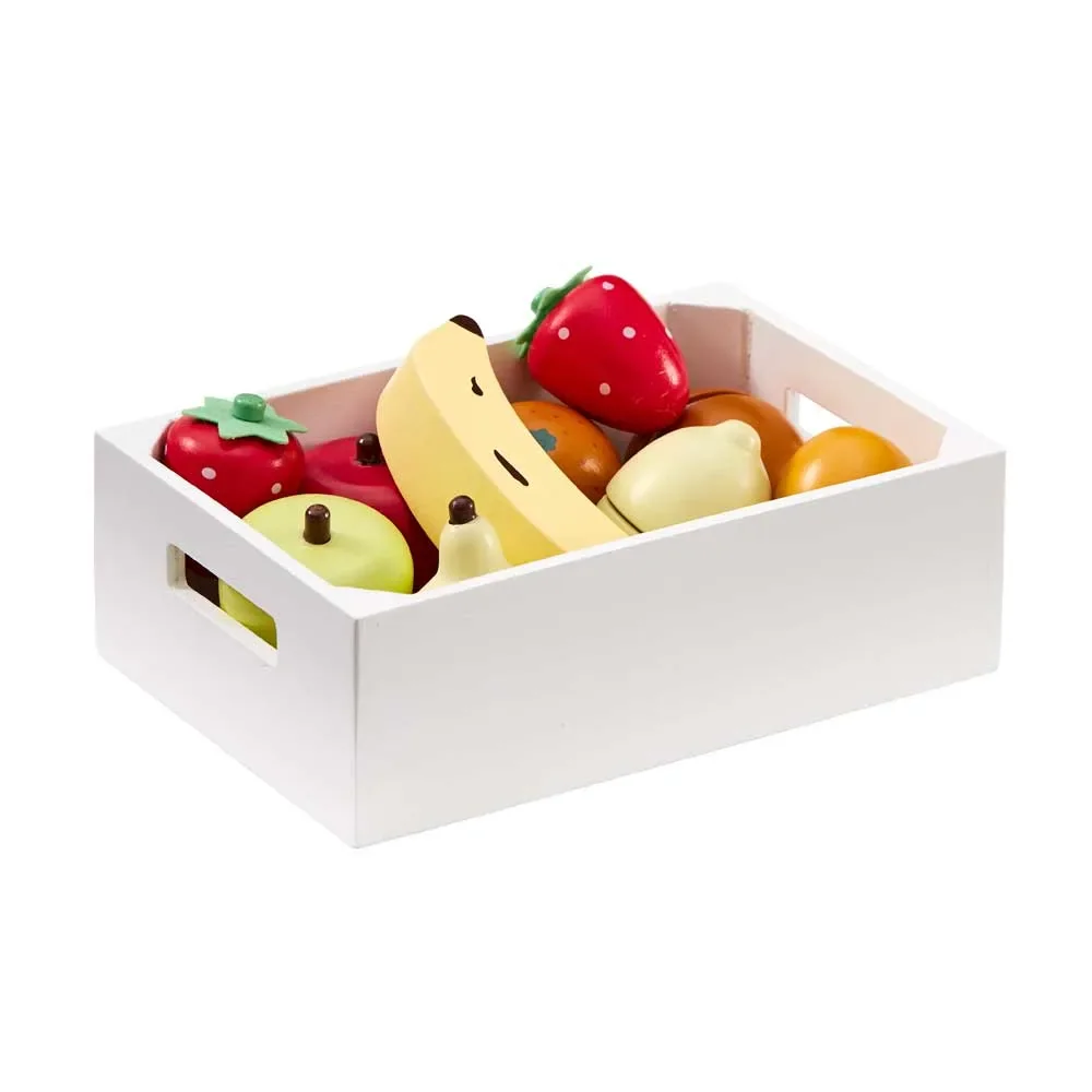 Kids Concept Holzkiste mit Obst für Kinderküchen