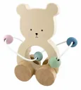 Jabadabado Kinderspielzeug, Schiebetier, Schiebespielzeug - Teddy mit Motorikschleife