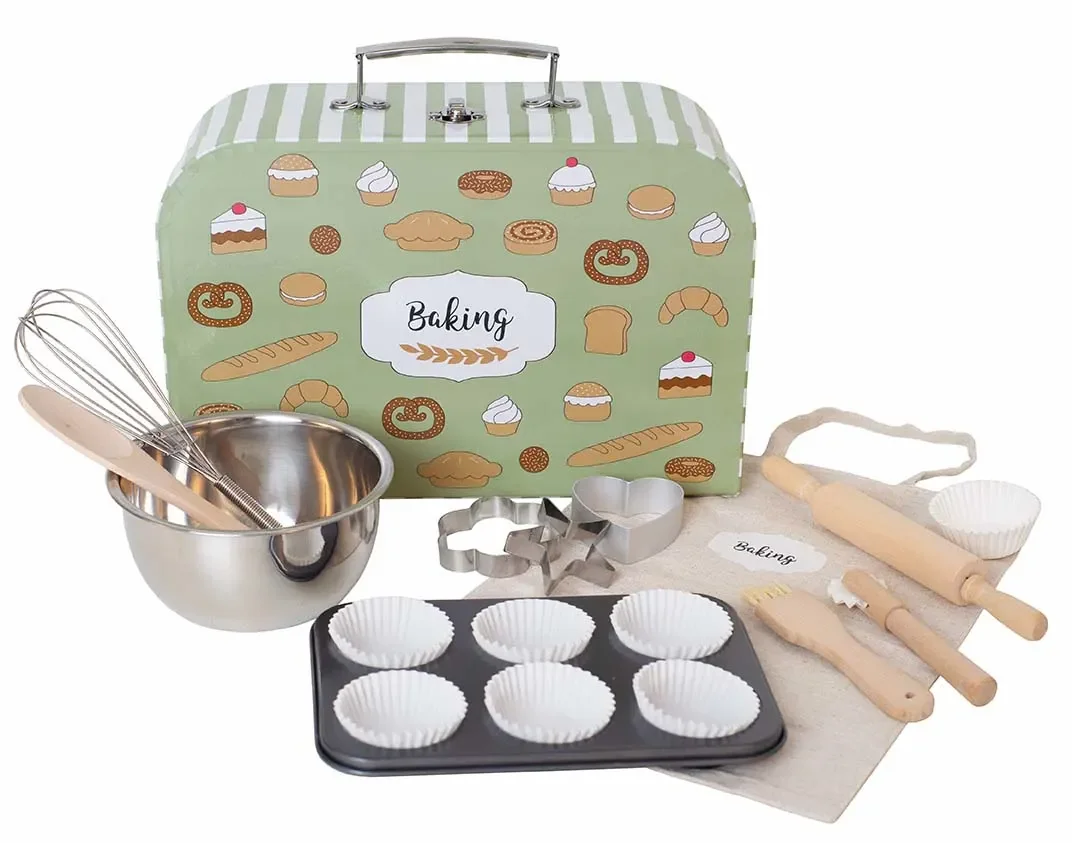 Jabadabado Kinderküchen Zubehör, Spielküche Zubehör - Kinderkoffer Backset