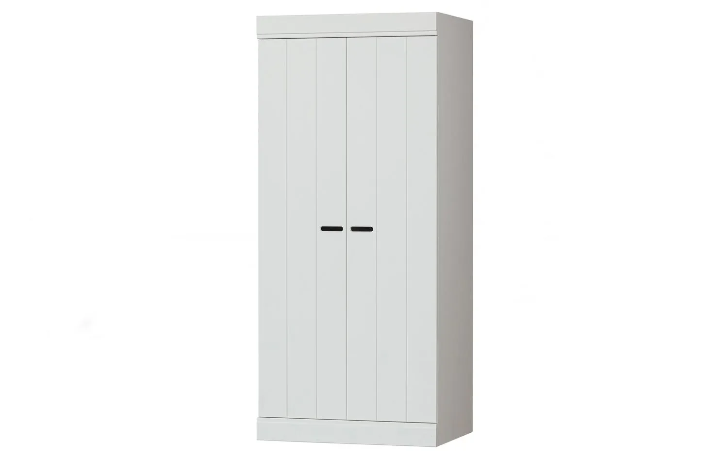 WOOOD - Schrank Connect, 2-türig, Kiefer, weiss, 175x77x56 cm