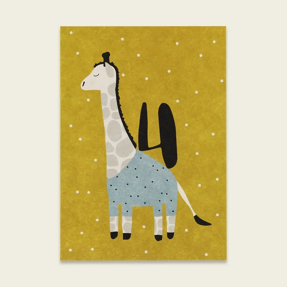 Ava & Yves Postkarte Giraffe "4"