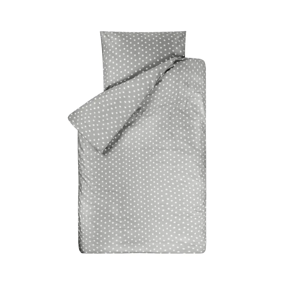 Bink Kinderbettwäsche Sterne grau 100 x 135