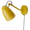 Superliving Wandlampe Metall "Dynamo" matt senfgelb