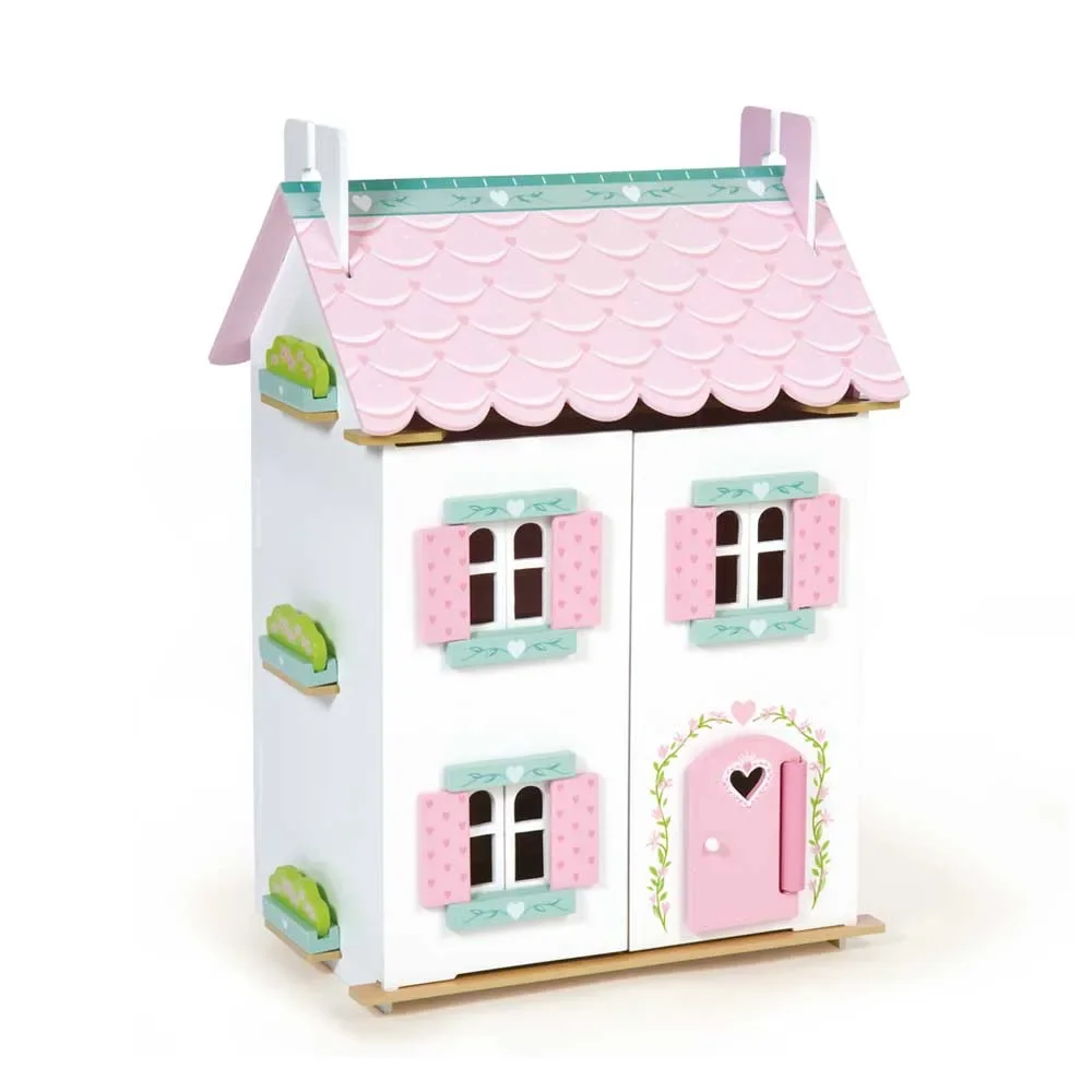 Le Toy Van Puppenhaus Sweetheart Häuschen Holz bunt möbliert