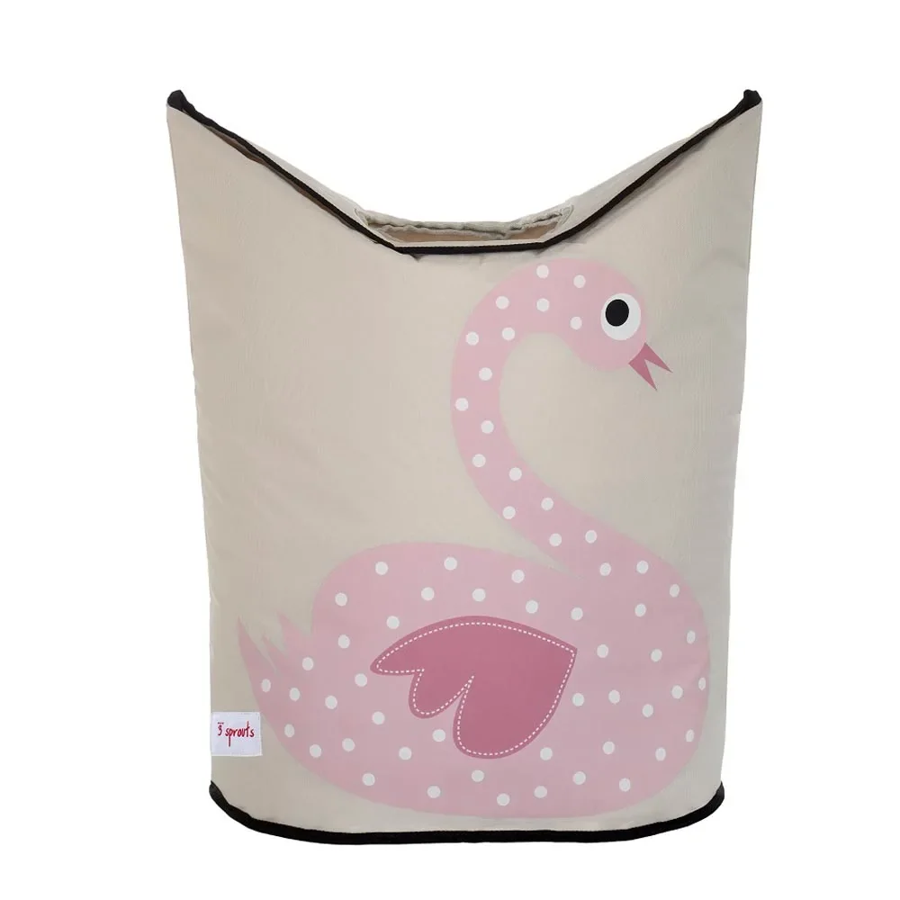 3 Sprouts Wäschekorb Schwan