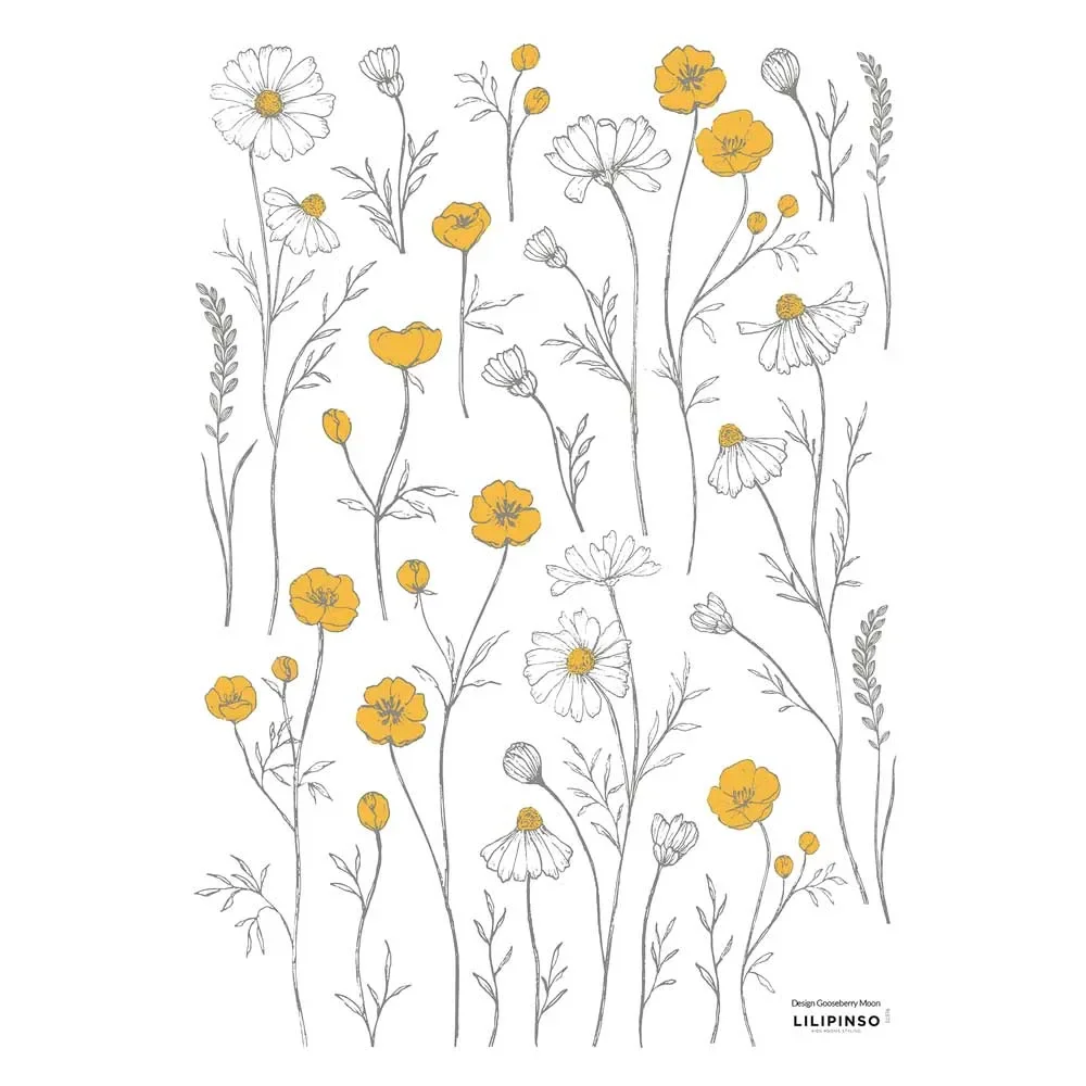 Lilipinso Wandsticker A3 Kamille & Butterblume klein
