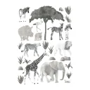 Lilipinso Wandsticker A3 Safaritiere grau