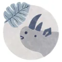 Lilipinso Teppich Nashorn grau blau 100 cm