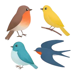 Vögel Wandsticker image