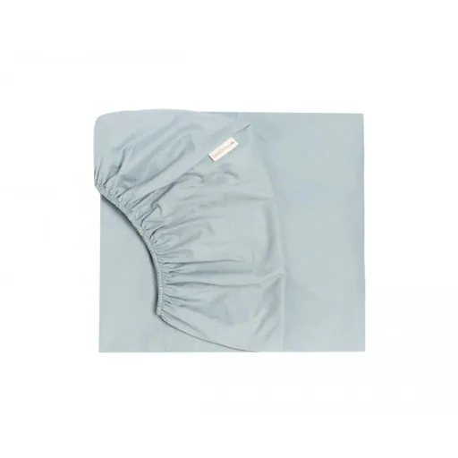 "Nobodinoz Spannbettlaken, Bettlaken Babybett - Tibet, Soft blau image"