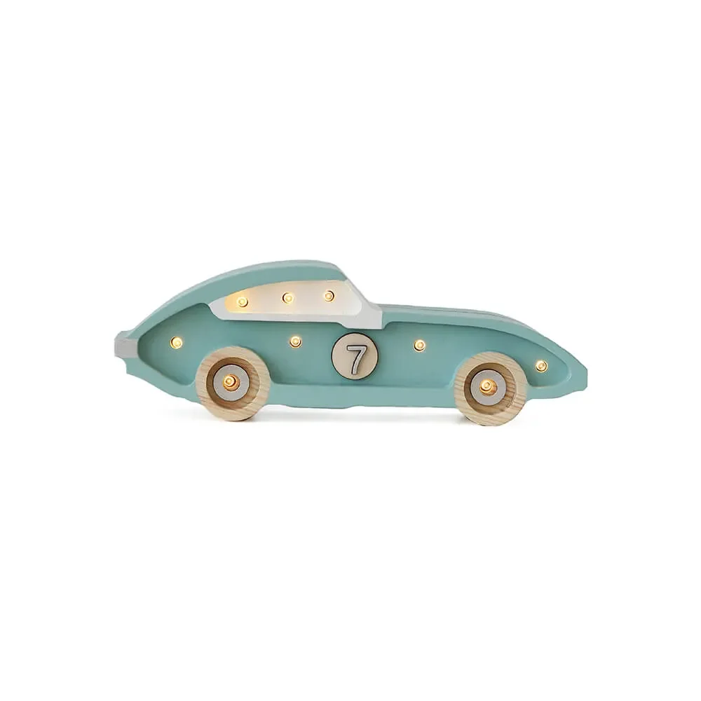 little lights Led Deko Kinderlampe Mini Rennwagen blau