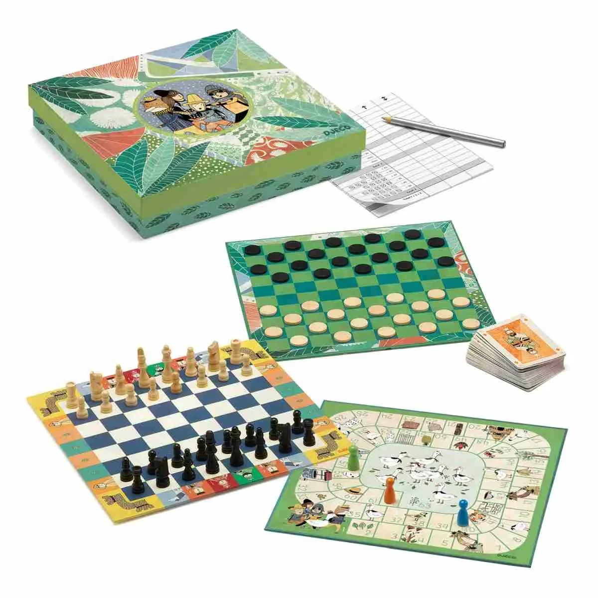 "Djeco Brettspiele, Gesellschaftsspiel, Klassische spiele - Spielesammlung 20 klass. Spiele image"