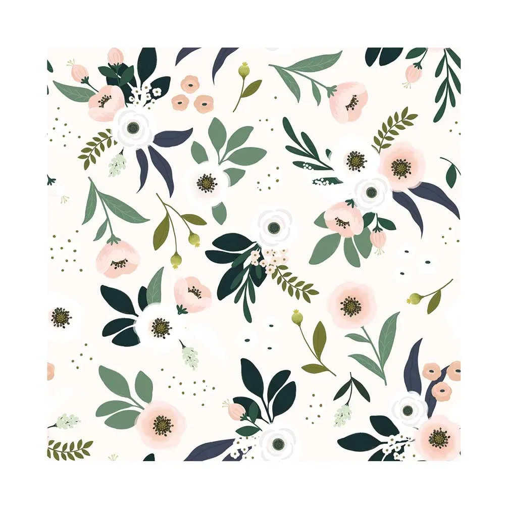 "Lilipinso Vlies Tapete Blumen hell rosa grün image"