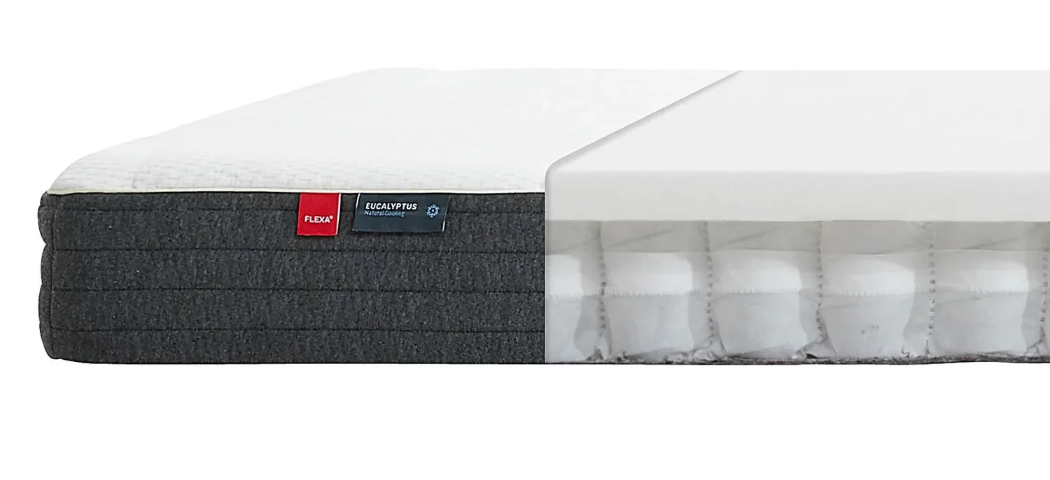 Flexa Taschenfederkernmatratze - Sleep, mit Eukalyptusbezug, Größe: 120 x 200 cm