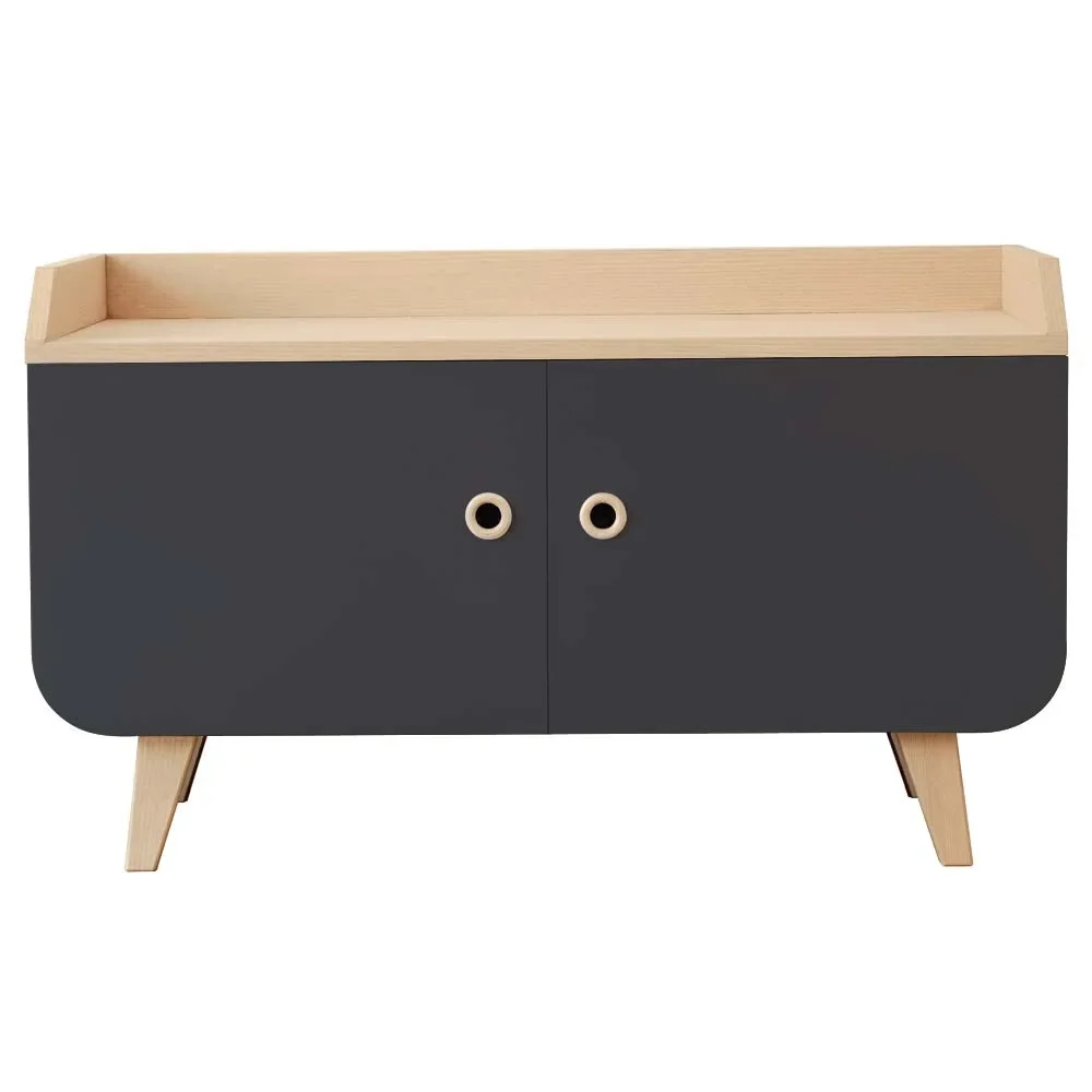 Laurette Sideboard Zen, Farbe der Flächen: Charbon