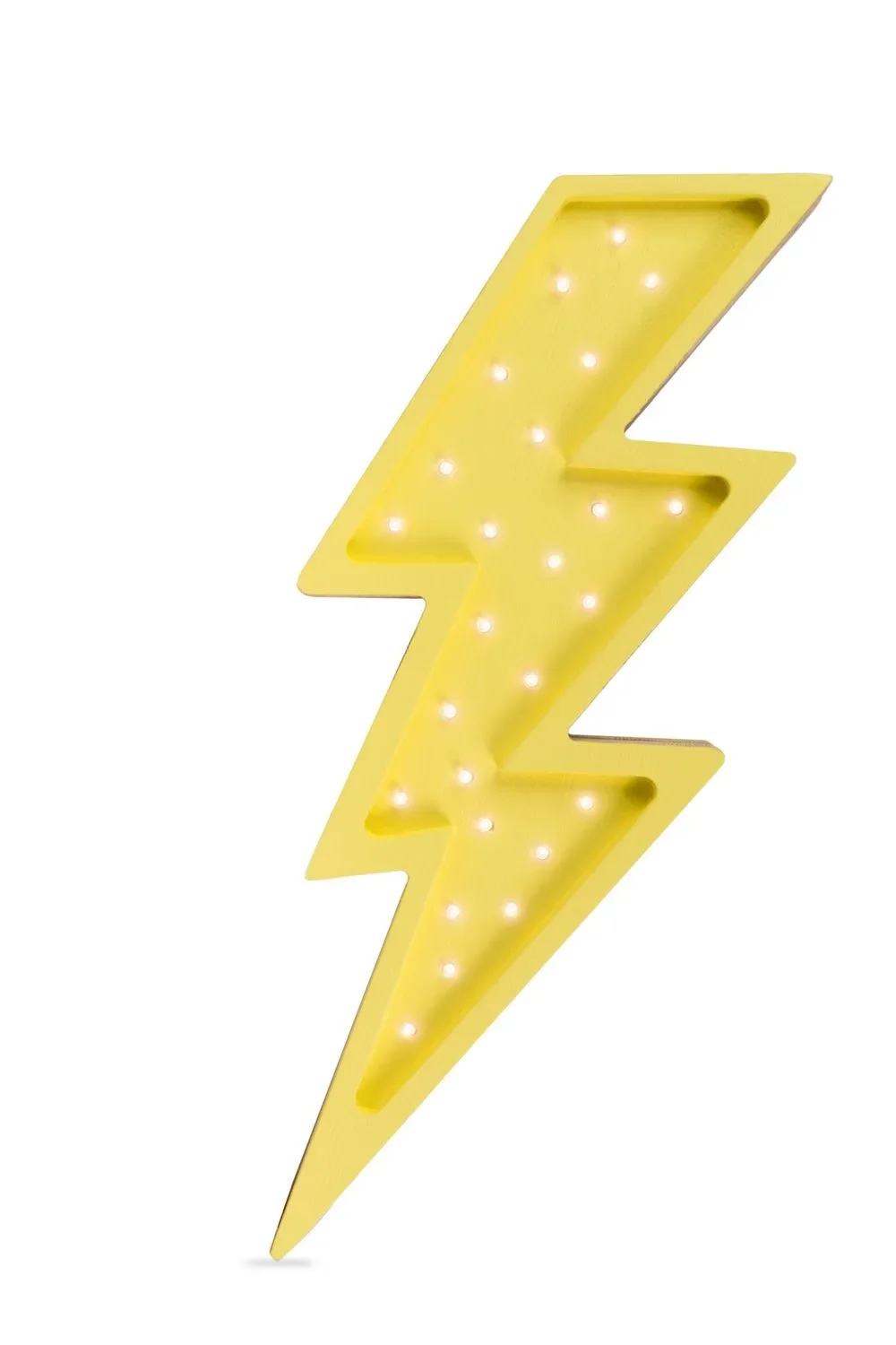"Little Lights Nachtlicht Kinder, Nachtlampe Blitz - 100% Kiefernholz natur, Farbe: gelb image"