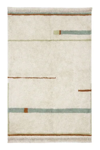 "Lorena Canals Waschbarer Teppich - Lanes Vintage Blue, Größe: 90 x 130 cm image"