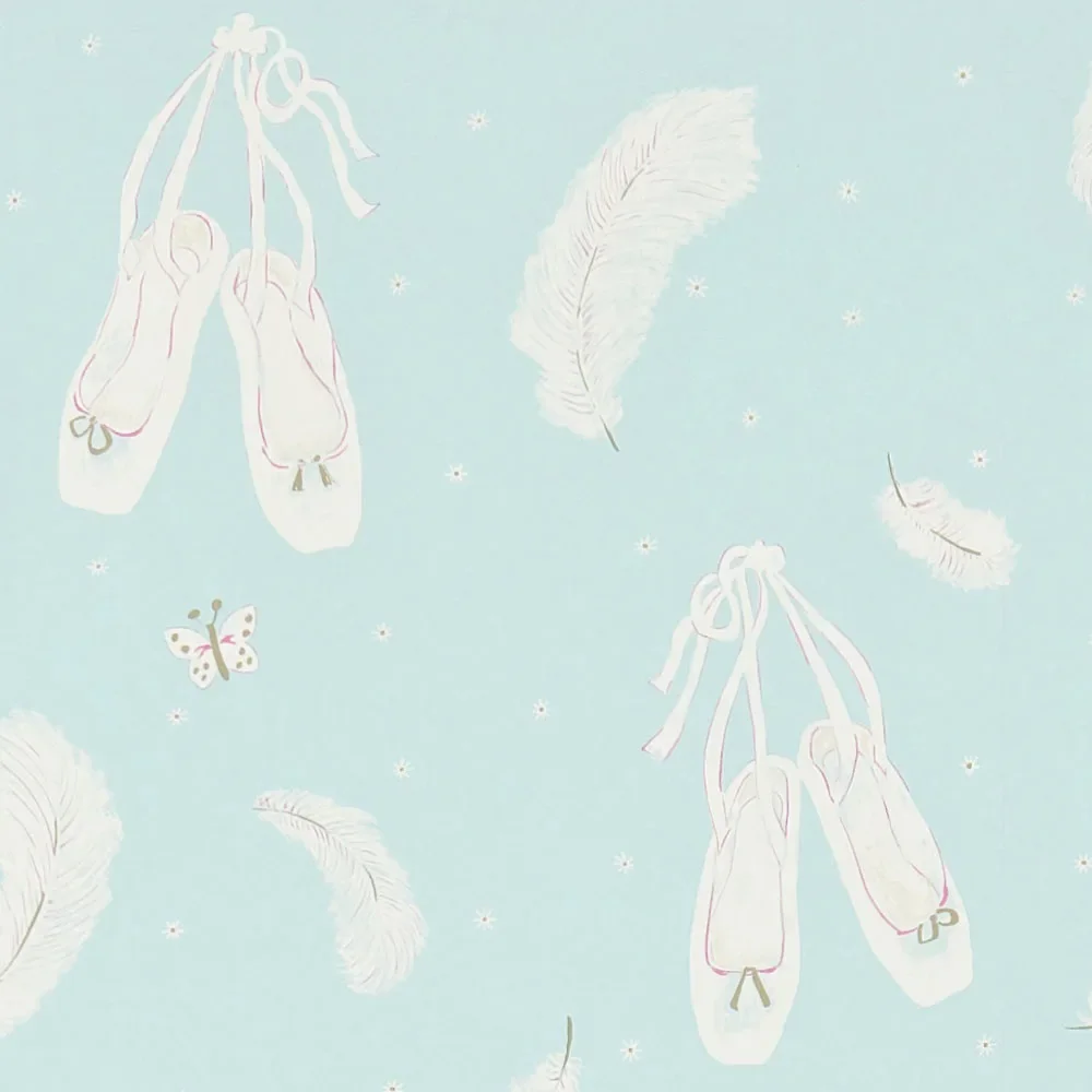 "Little Sanderson Abracazoo Tapete Ballettschuhe hellblau aqua image"