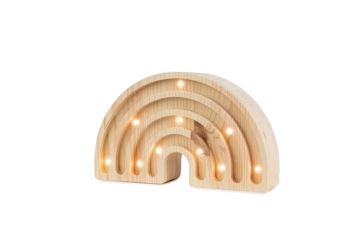 "Little Lights Nachtlicht Kinder, Nachtlampe Mini-Regenbogen - 100% Kiefernholz natur, Farbe: Holz image"
