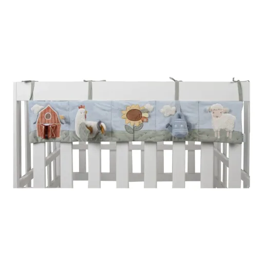 "Little Dutch Stoffbuch mit Aktivitäten für Laufgitter, Spielzeug zum Aufhängen - Little Farm, mit Rassel, Spiegel & Knister-Effekten image"