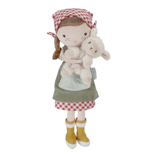 Little Dutch Stoffpuppe, Kuschelpuppe - Farmer Rosa mit Schaf, 35cm