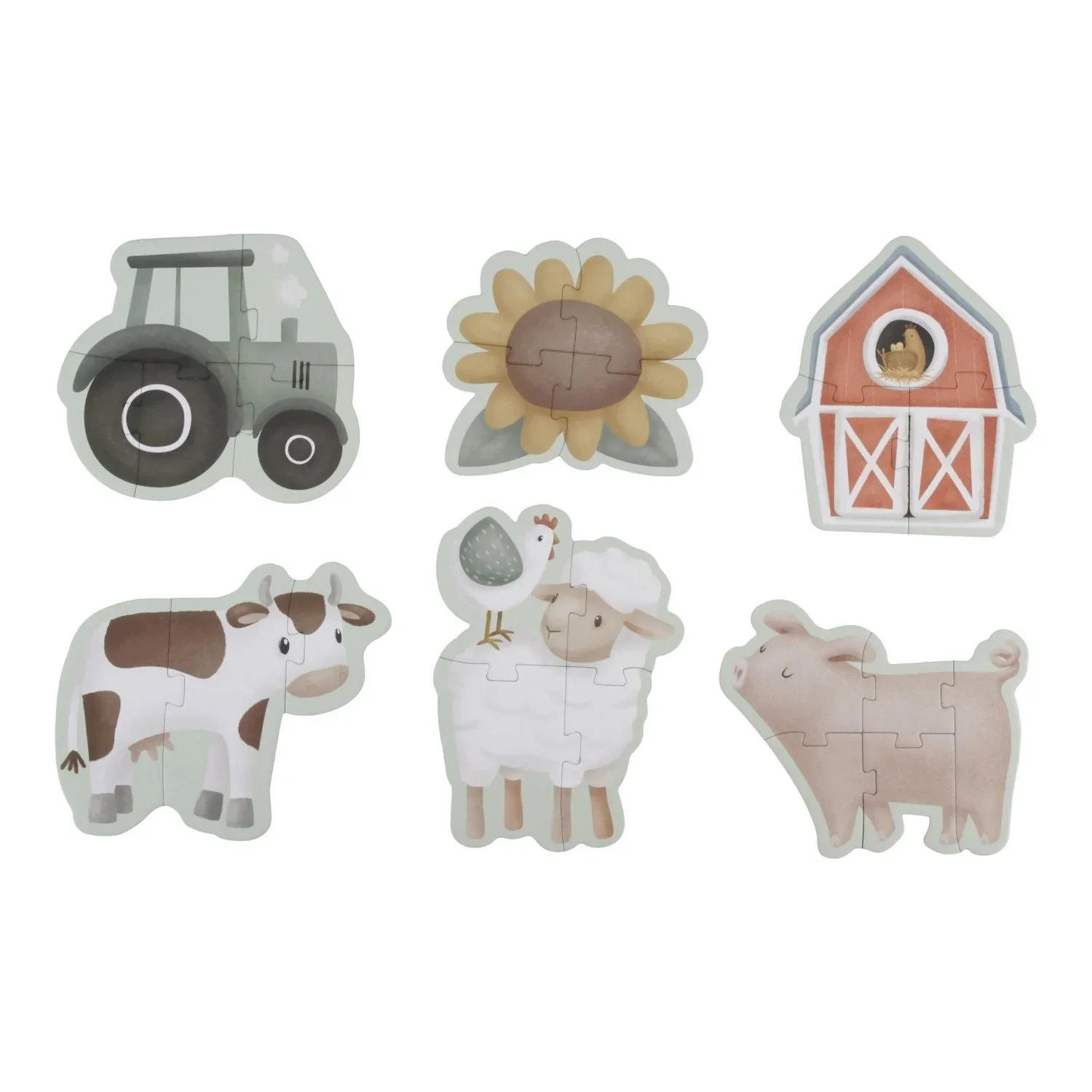 "Little Dutch Puzzle-Set - 6-teiliges Lernspielzeug für Kinder ab 2 Jahren image"