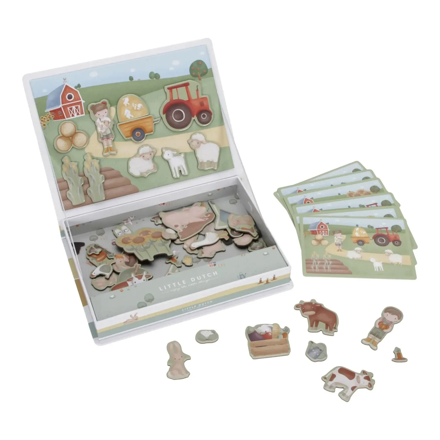 "Little Dutch Magnet Puzzle Little Farm - Kreativ gestalten & lernen ab 3 Jahren image"