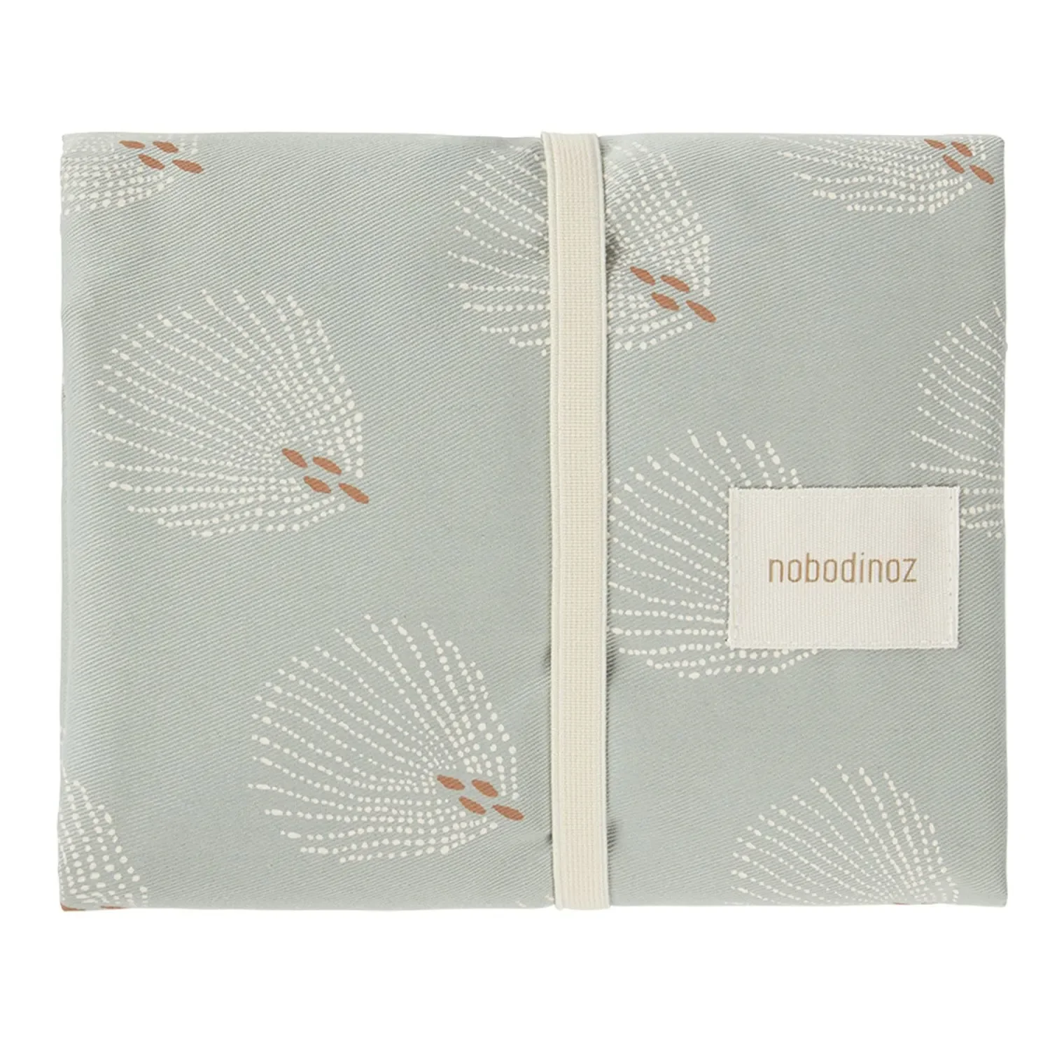 "Nobodinoz STORIES Wickelauflage, Wickelmulde, 45 x 65 cm, Farbe: Weißer Gatsby/ antikgrün image"