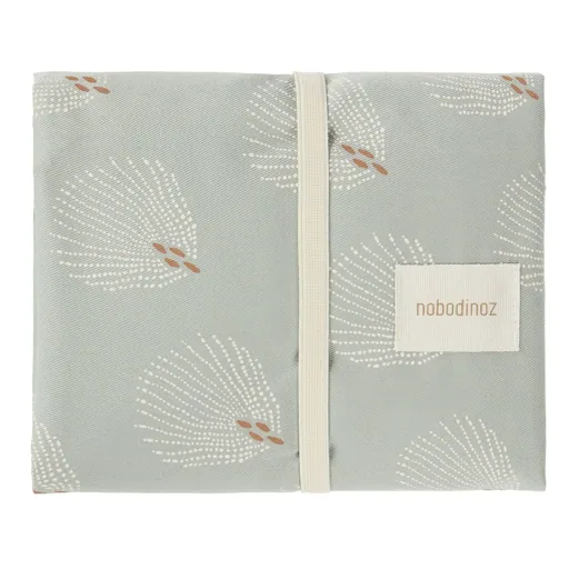 "Nobodinoz STORIES Wickelauflage, Wickelmulde, 45 x 65 cm, Farbe: Weißer Gatsby/ antikgrün image"