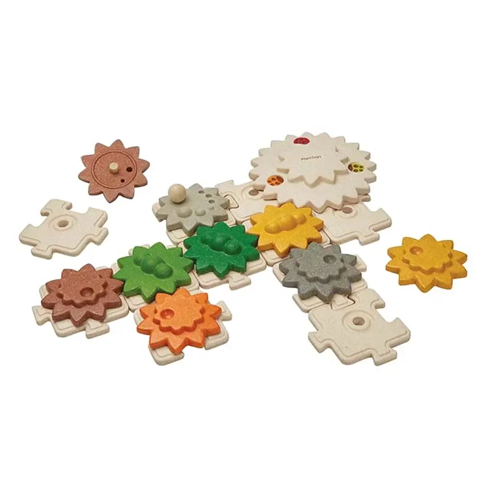 "Plan Toys Kinderpuzzle Getriebe Holz image"