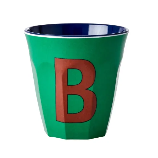 "Melaminbecher mit Buchstabe B, 250 ml, Waldgrün – Rice image"