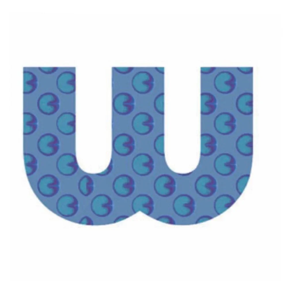 Lilipinso Sticker blau Buchstabe w