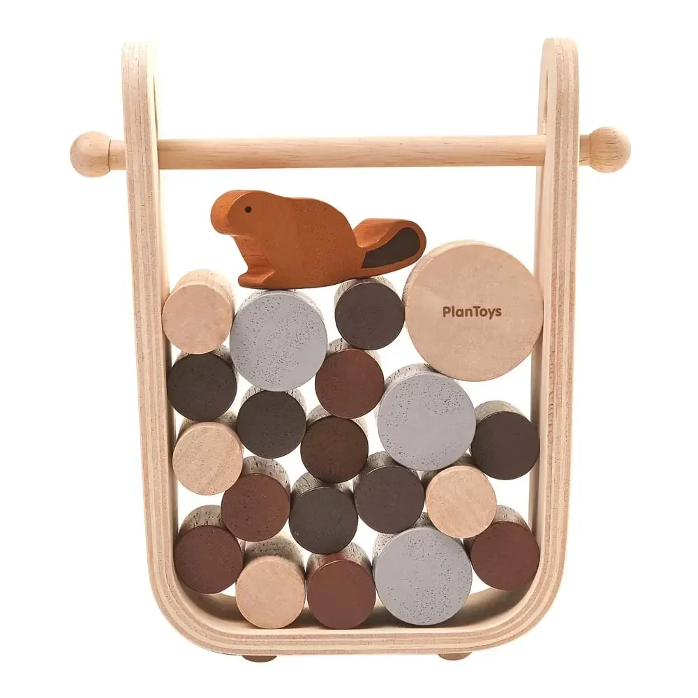 "Plan Toys Spiel Stämme ziehen Holz image"
