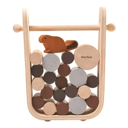 "Plan Toys Spiel Stämme ziehen Holz image"