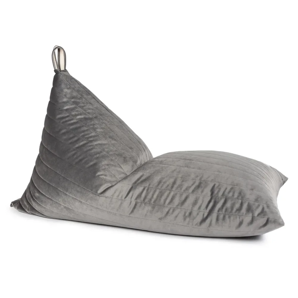 "Nobodinoz Sitzsack "Essaouira" Samt schiefergrau image"