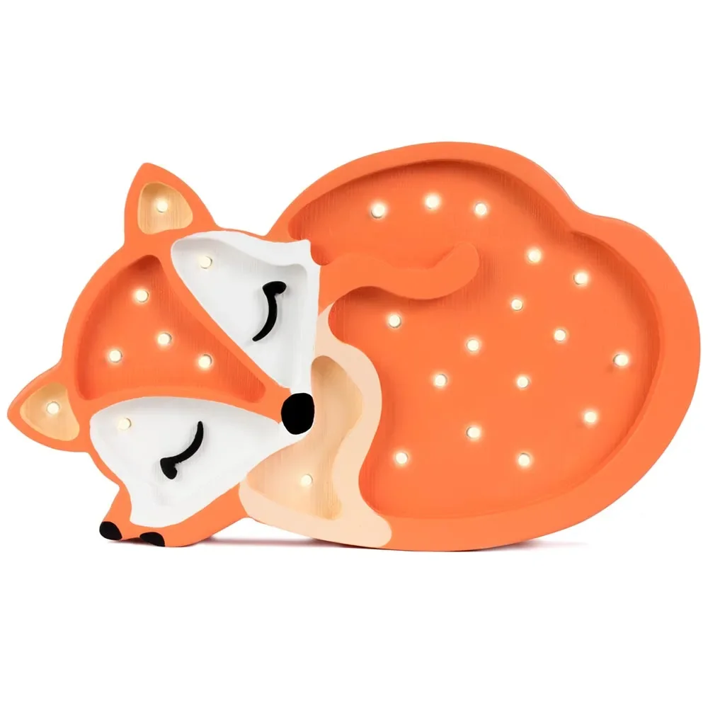 "little lights Led Deko Kinderlampe Fuchs orange image"