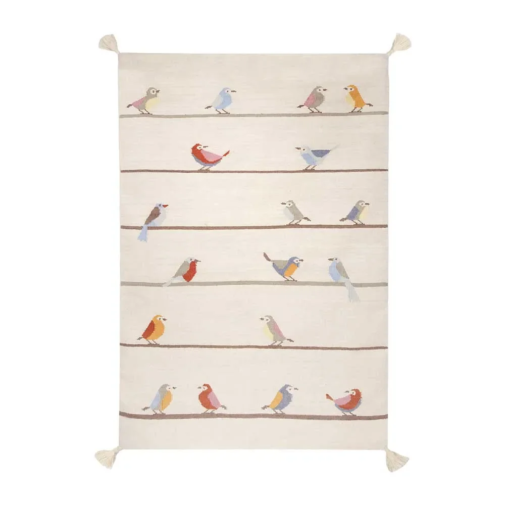 "Art for Kids Kinderteppich Vögel, Größe: 140 x 200 cm image"
