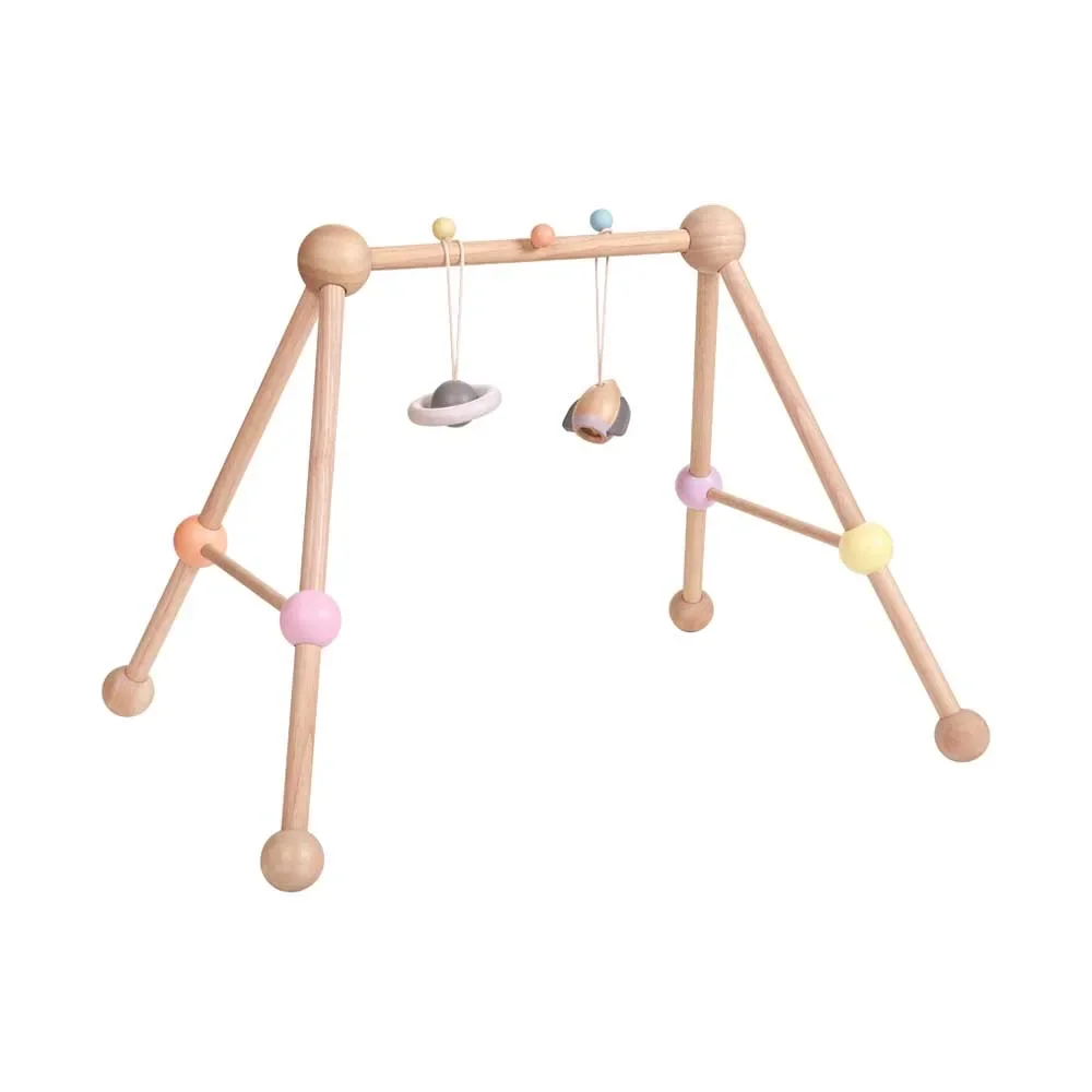 "Plan Toys Baby Gymnastikcenter Weltall Holz pastell image"