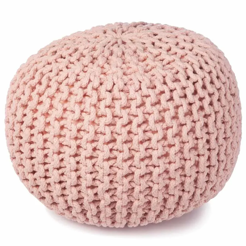 "Kidsdepot Sitzpuff Strick "Bundy" Häkeloptik rosa image"