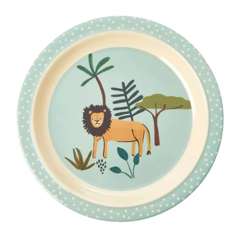 "Rice Kinder Teller Dschungel Junge Melamin image"