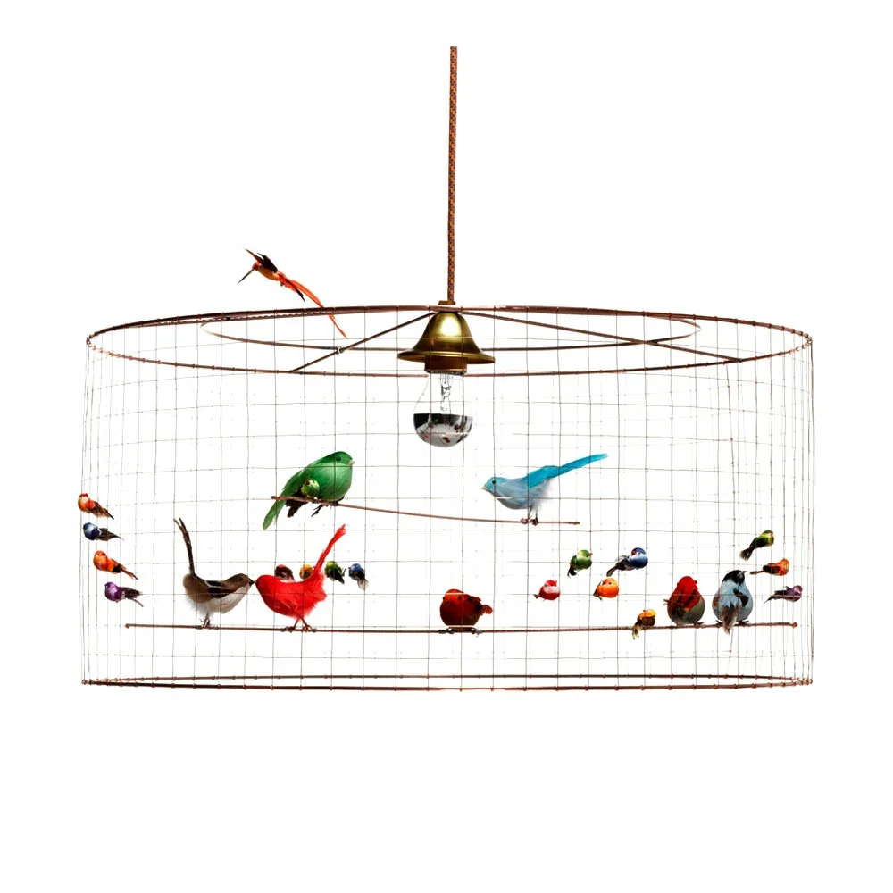 "Challières Pendellampe Vogelvoliere gross & flach image"