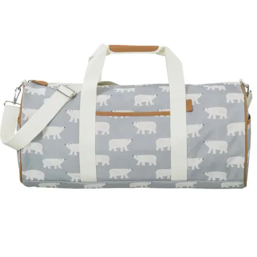 Fresk grosse Reisetasche Eisbär blau grau