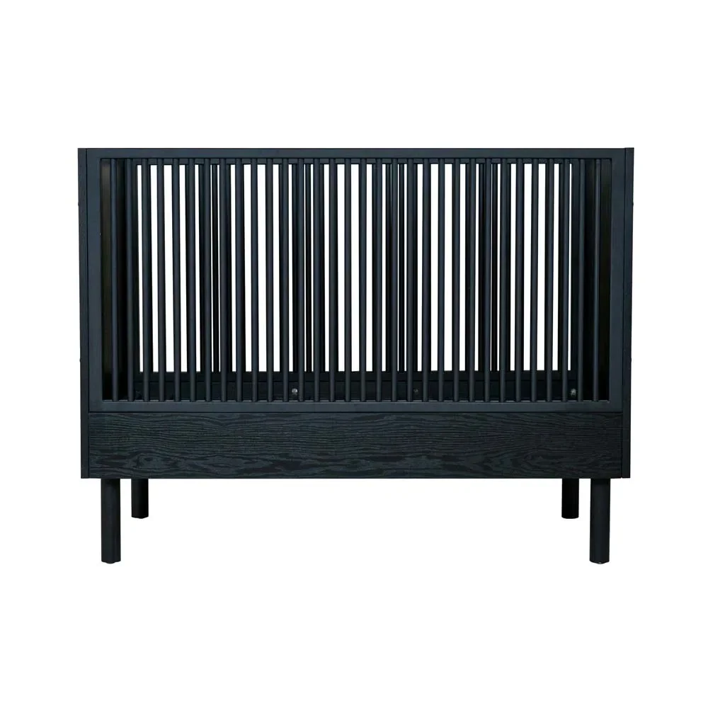 "Quax HAI NO KI Babybett Esche schwarz 60 x 120 image"